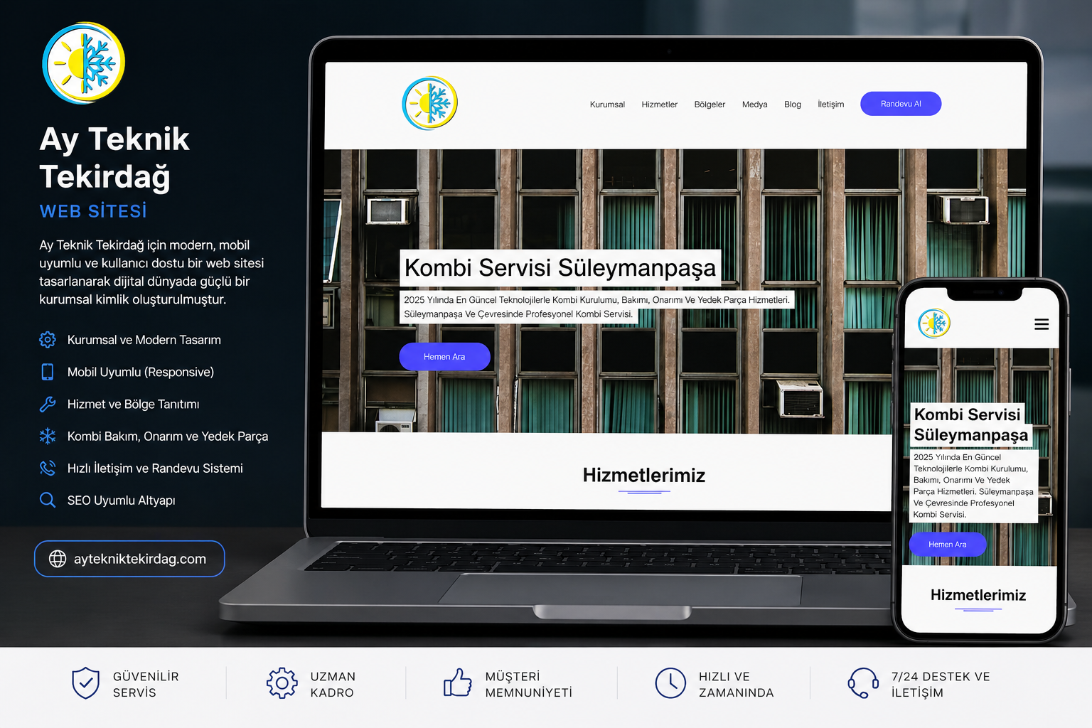 Ay Teknik Tekirdağ Web Sitesi