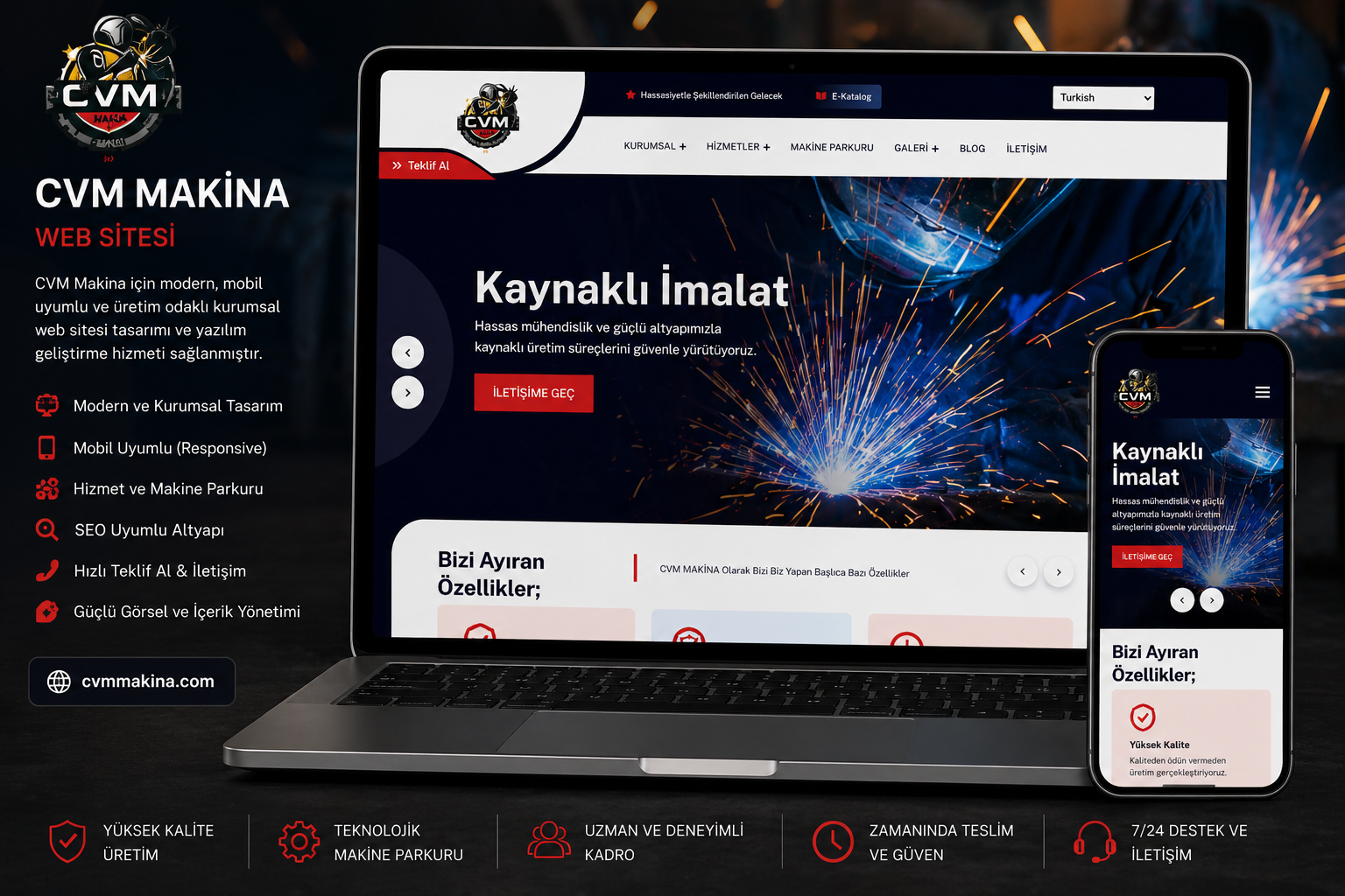 CVM Makina Web Sitesi