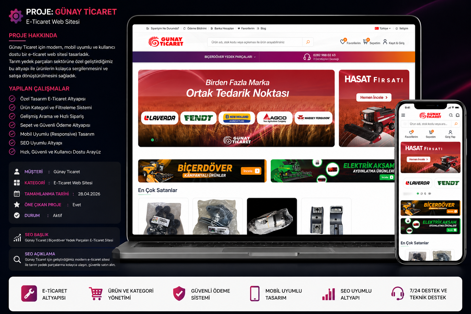 Günay Ticaret E-Ticaret Web Sitesi