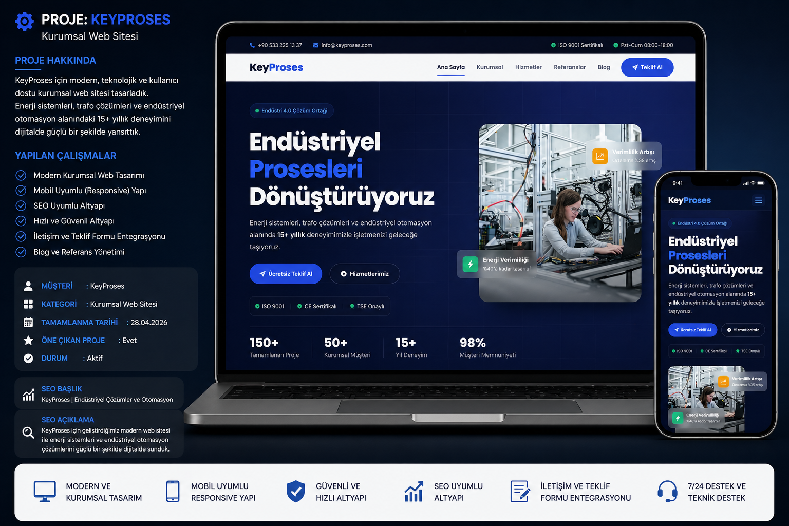 KeyProses Kurumsal Web Sitesi
