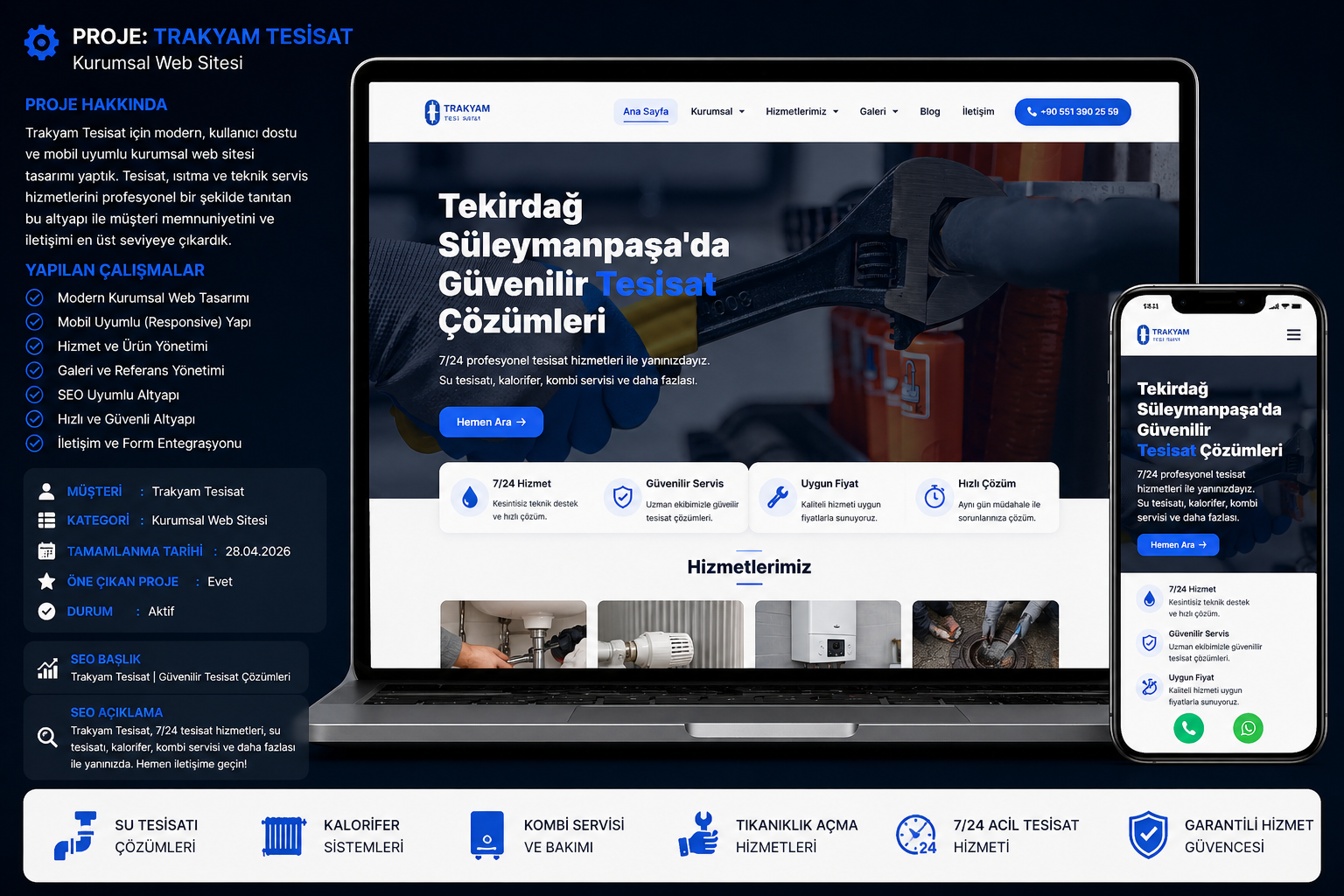 Trakyam Tesisat Web Sitesi